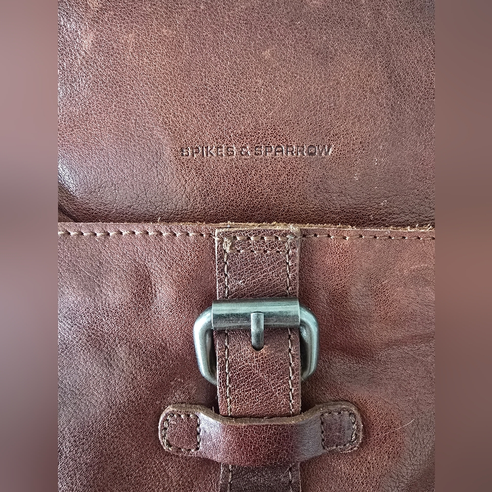 Spikes And Sparrow Brown Leather Backpack Excellent - Picture 2 of 11